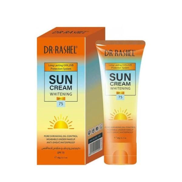 کرم ضد آفتاب مدل سفید کننده و ضد لک دکتر راشل SPF75 وزن 60 گرم